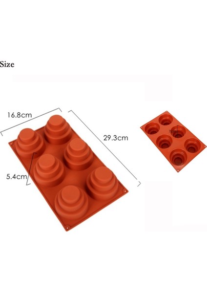 Rastgele Renk Stili 6 Boşluklu M Katlı Kek Silikon Kalıp Çok Katlı Cupcake Kalıbı Yuvarlak Cupcake Puding Kurabiye Çikolata Fırın Tavası Yapışmaz (Yurt Dışından) modelleri