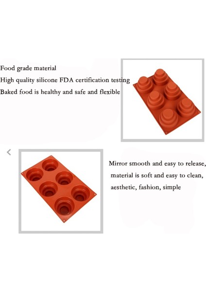 Rastgele Renk Stili 6 Boşluklu M Katlı Kek Silikon Kalıp Çok Katlı Cupcake Kalıbı Yuvarlak Cupcake Puding Kurabiye Çikolata Fırın Tavası Yapışmaz (Yurt Dışından) fırsatları