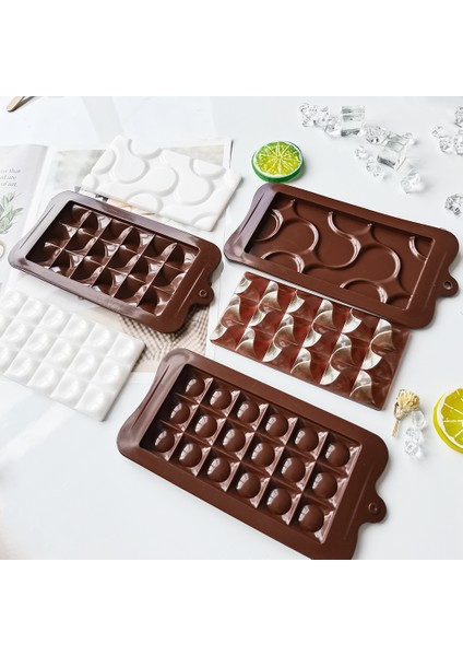 B-Çikolata Stili Yeni 3 Stil Silikon Çikolata Kalıbı Pişirme Araçları Yapışmaz Silikon Kek Kalıbı Jöle Şeker 3D Kendin Yap Kalıplar Mutfak Aksesuarları (Yurt Dışından)
