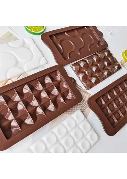 B-Çikolata Stili Yeni 3 Stil Silikon Çikolata Kalıbı Pişirme Araçları Yapışmaz Silikon Kek Kalıbı Jöle Şeker 3D Kendin Yap Kalıplar Mutfak Aksesuarları (Yurt Dışından)