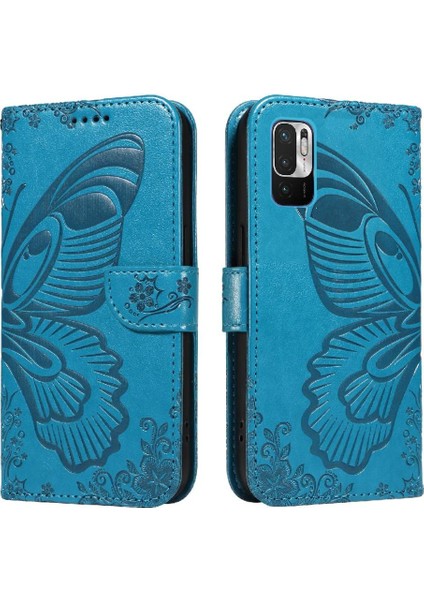 Xiaomi Redmi Not 10T Için Flip Case Kabartmalı Kelebek Yüksek Kaliteli El (Yurt Dışından)