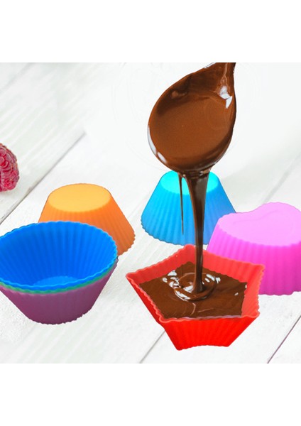 Kırmızı Stil Yeni Silikon Cupcake Kalıbı Kalp Kek Muffin Kalıbı Fırın Tepsisi Yapışmaz Isıya Dayanıklı Yeniden Kullanılabilir Silikon Kek Kalıpları Şeker Dıy (Yurt Dışından) fırsatları