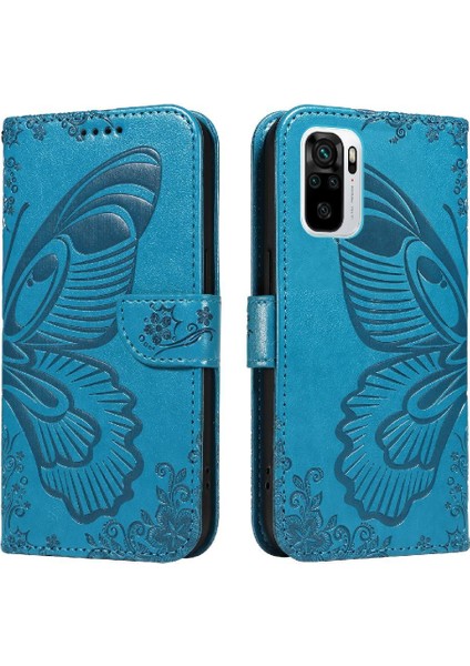 Xiaomi Redmi Not 10 Için Flip Case 4G/10S Ayrılabilir El Kayışı Kabartmalı (Yurt Dışından)