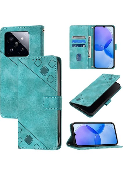 Xiaomi 14 Pro 5g Için Kılıf Cüzdan Kapak Çevirin Kart Tutucu Manyetik Deri (Yurt Dışından)