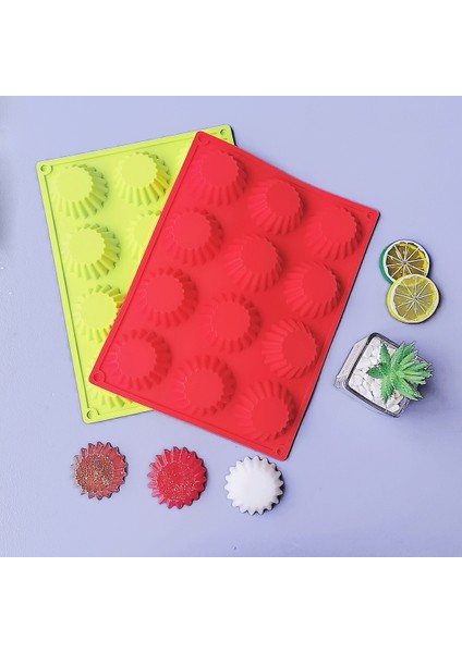 Yeşil Stil Yeni 12 Kova Muffin Kup Silikon Kek Kalıbı Kurabiye 3D Kendin Yap El Yapımı Mutfak Yeniden Kullanılabilir Fırın Araçları Süsleme Mousse Yapımı Kalıp (Yurt Dışından) fırsatları