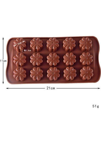 Çiçek Stili Silikon Çikolata Früktoz Kek Kalıbı Puding Dondurma Izgarası Şekerleme Şekillendirme Silikon Kalıp Gülümseme, Kalp, Hayvan (Yurt Dışından)