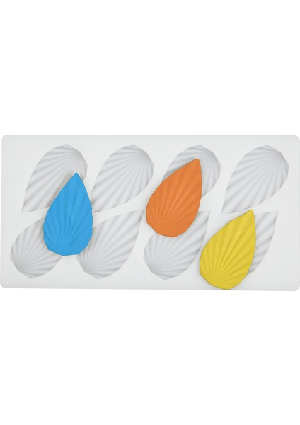 BEYAZ-SS17441 Stili Sıcak Kendin Yap 3D Kıvrımlı Yaprak Şekilli Silikon Kalıp Pasta Süsleme Araçları Cupcake Çikolata Kalıbı Dekor Muffin Tepsi Fırın Şablonu (Yurt Dışından)