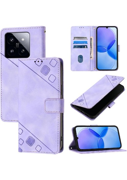 Xiaomi 14 Pro 5g Için Kılıf Cüzdan Kapak Çevirin Kart Tutucu Manyetik Deri (Yurt Dışından)