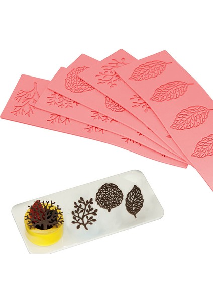 Bir Stil Yaprak Pasta Kalıbı Mercan Yaprakları Dekoratif Dantel Mat Şeker Hamuru Silikon Ped Fondan Kalıplar Dekorasyon Araçları Fırınlama Aksesuarları (Yurt Dışından) modelleri
