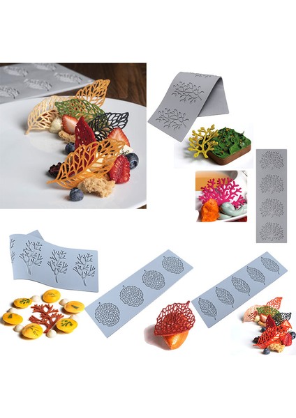 C Stili Yaprak Pasta Kalıbı Mercan Yaprakları Dekoratif Dantel Mat Şeker Hamuru Silikon Ped Fondan Kalıplar Dekorasyon Araçları Fırınlama Aksesuarları (Yurt Dışından) fiyatları