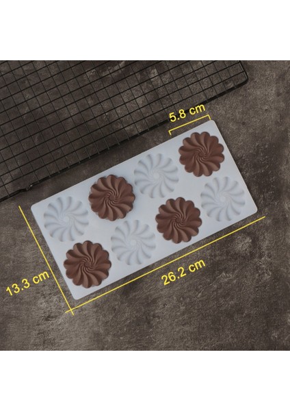 Beyaz Stil Silikon Çikolata Kalıpları Vortex Şekilli Yapışmaz Dondurma Kalıpları Pastalar Için Kalıp Mutfak Pişirme Araçları Dekorasyon (Yurt Dışından) fiyatları