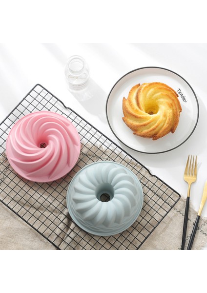 B-Mavimsi Gri Stil Yuvarlak Silikon Kek Kalıbı Yapışmaz Dıy Fırın Kalıbı Ekmek Bakeware Spiral Cyclone Hamur Işi Aracı Mutfak Araçları Aksesuarları (Yurt Dışından) modelleri