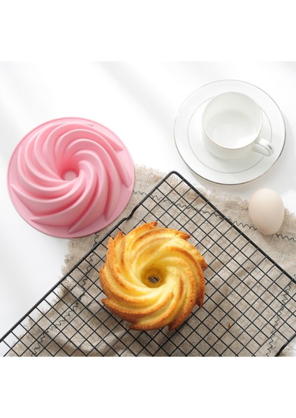 B-Mavimsi Gri Stil Yuvarlak Silikon Kek Kalıbı Yapışmaz Dıy Fırın Kalıbı Ekmek Bakeware Spiral Cyclone Hamur Işi Aracı Mutfak Araçları Aksesuarları (Yurt Dışından) fırsatları