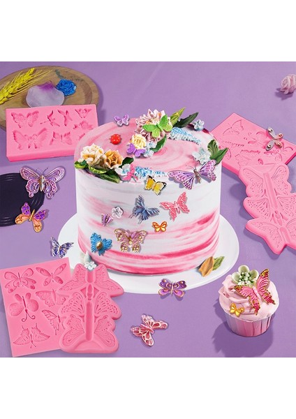 D Stili Kelebekler Silikon Kalıp Fondan Çikolata Epoksi Reçine Şeker Hamuru Kek Süsleme Mutfak Aracı (Yurt Dışından) fırsatları