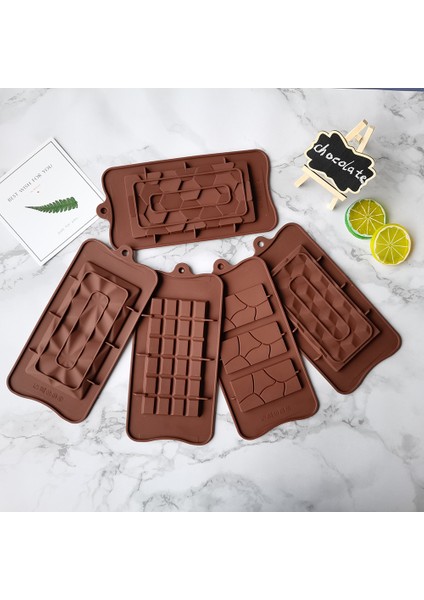 A-6bingxing Stili Yeni Silikon Çikolata Kalıbı Çeşitli Kare Şekiller Kek Kalıbı Jöle Şeker 3D Kendin Yap Mutfak Aksesuarları Yeniden Kullanılabilir Pişirme Araçları (Yurt Dışından)
