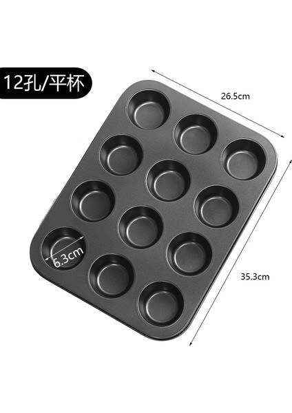 L Tarzı Delikli Yapışmaz Yuvarlak Cupcake Tepsi Muffin Kalıbı Cupcake Kalıbı Muffin Tepsi Karbon Çelik Fırın Tepsisi Puding Fırını Bisküvi Tepsi (Yurt Dışından)
