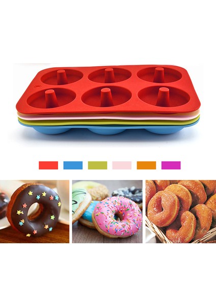 Pembe Tarzı Silikon Kalıp Hamur Donut Kalıp Pişirme Kağıdı Şeker Donut Yapıcı Kalıp Tepsi Pasta Süsleme Aracı Mutfak Malzemeleri (Yurt Dışından) fiyatları