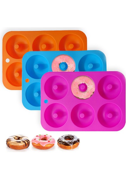 Pembe Tarzı Silikon Kalıp Hamur Donut Kalıp Pişirme Kağıdı Şeker Donut Yapıcı Kalıp Tepsi Pasta Süsleme Aracı Mutfak Malzemeleri (Yurt Dışından) fırsatları