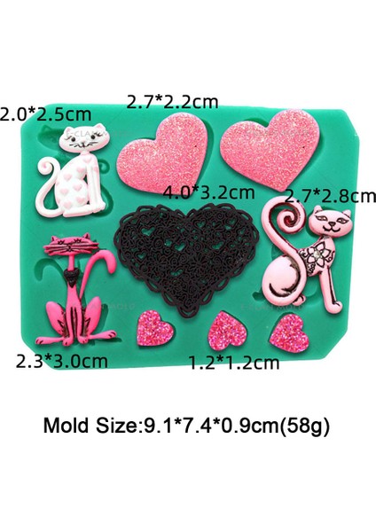 F0364AX Stili Kedi Silikon Kalıp Sevimli Kedi Stilleri Fırıncılık Fondan Pasta Süsleme Araçları Çikolata Şeker Cupcake Kendin Yap Mutfak Fırın Kalıbı (Yurt Dışından)