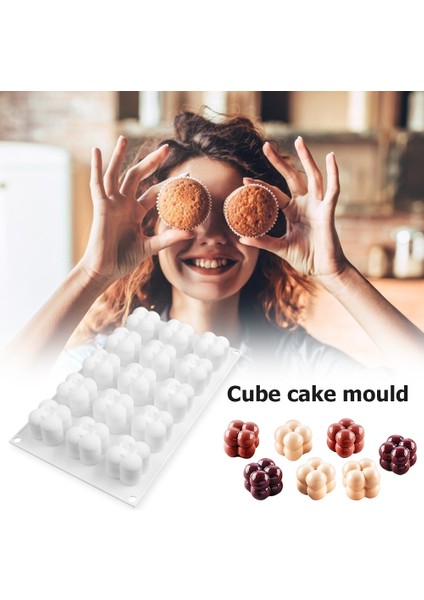 6 Boşluk B Stili Silikon Küp Balon Kalıbı 3D Kare Şekilli El Yapımı Mutfak Pişirme Kalıpları Için Dıy Tatlı Çikolata Mousse Kek Mum Alçı Kalıpları (Yurt Dışından) modelleri