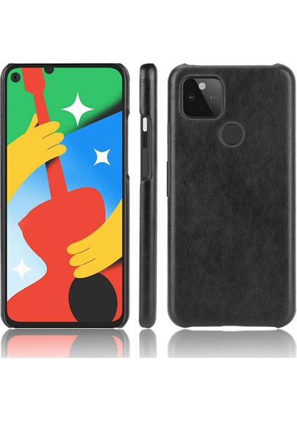 Google Piksel 4A 5g Lychee Desen Anti Scratch Koruyucu Için Retro Kılıf (Yurt Dışından)