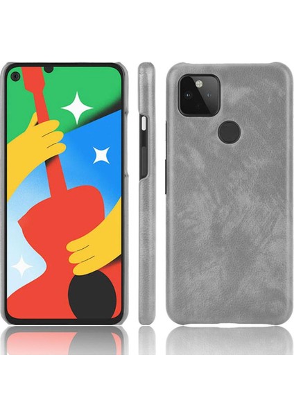 Google Piksel 4A 5g Lychee Desen Anti Scratch Koruyucu Için Retro Kılıf (Yurt Dışından)