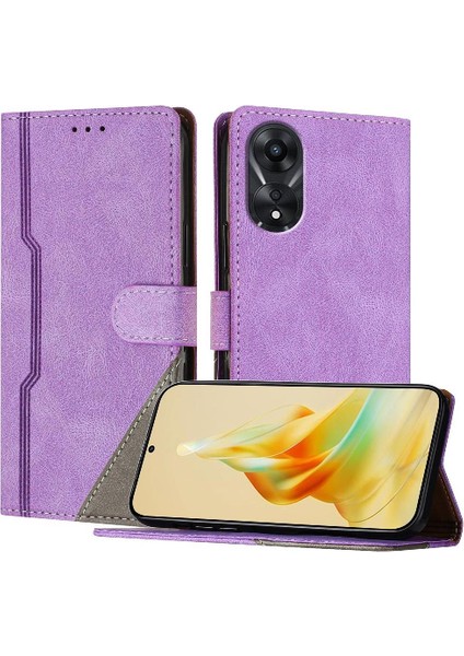 Oppo A78 4g Için Kullanışlı Standı Pu Deri Cüzdan Manyetik Kapatma (Yurt Dışından)