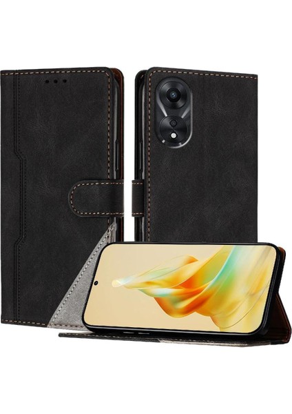 Oppo A78 4g Için Kullanışlı Standı Pu Deri Cüzdan Manyetik Kapatma (Yurt Dışından)