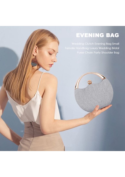 Düğün Debriyaj Akşam Çanta Küçük Kadın Çanta Lüks Gelin Çanta Zincir Parti Omuz Gümüş (Yurt Dışından) fırsatları