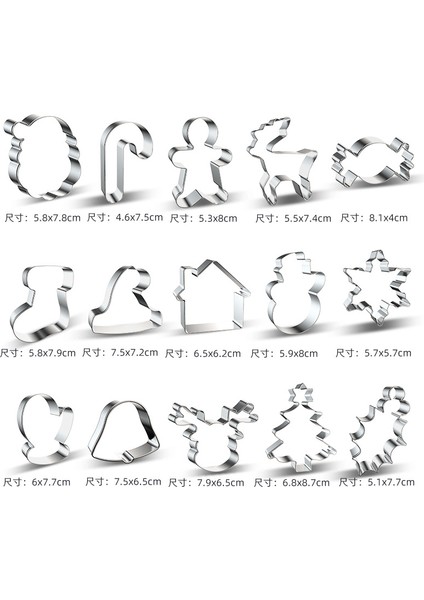 No.9 Tarzı Noel Kalıp Pasta Fırın Aksesuarları Gadget Pratik Pasteleria Pasta Kurabiye Kesici Tatlı Meyve Kesme Kalıp Araçları (Yurt Dışından) indirimleri