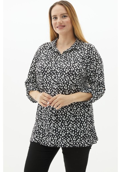Büyük Beden Yarım Patlı Büyük Pauntiyeli Bluz indirimleri