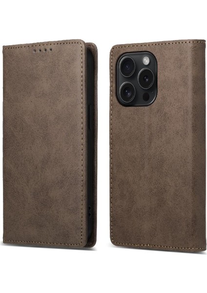 IPhone 15 Için Flip Case Pro Iş Rahat Kickstand Darbeye Kart Yuvası (Yurt Dışından)