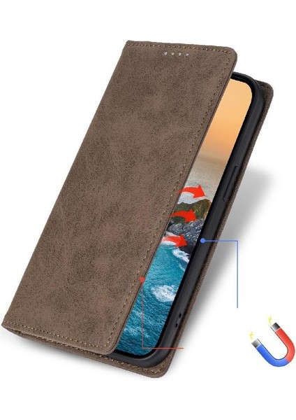 IPhone 15 Için Flip Case Pro Iş Rahat Kickstand Darbeye Kart Yuvası (Yurt Dışından)