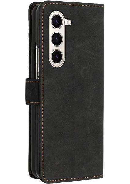 Samsung Galaxy Z Için Telefon Kılıfı Fold 6 Kickstand Manyetik Kart Yuvaları Kapak (Yurt Dışından)