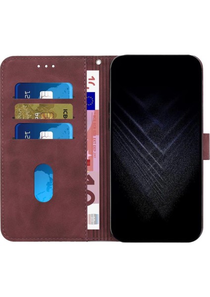 Telefon Kılıfı Için Xiaomi Poco M6 4g Flip Folio Manyetik Kart Yuvaları Kapak (Yurt Dışından)