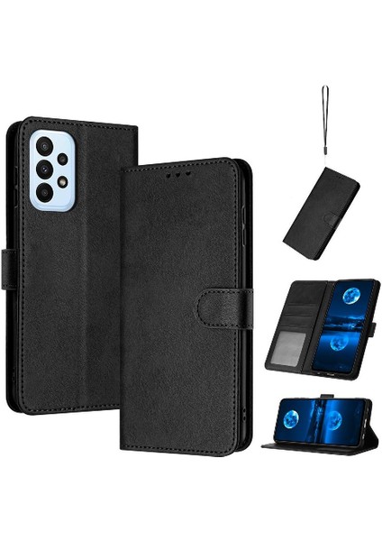 Samsung Galaxy Için Flip Case A52S 5g Kart Yuvası Saf Renk Kickstand ile (Yurt Dışından)