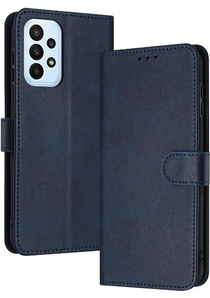 Samsung Galaxy A53 5g Saf Renk Pu Deri Kickstand Için Flip Case (Yurt Dışından)