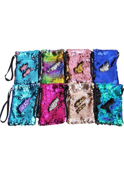 Kızlar Pullu Bozuk Para Çantaları Kart Anahtar Tutucu Değişim Organizatör Sevimli Puantiyeli Para Kesesi Taşınabilir Küçük Cüzdan Çanta Kılıf Gül Kırmızı Gümüş (Yurt Dışından) fırsatları