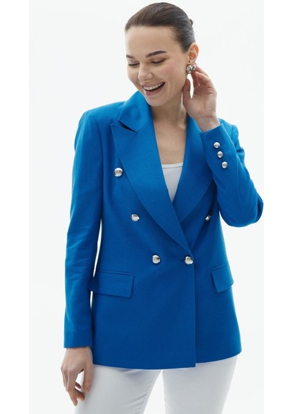 Kapak Cep Çok Düğmeli Ceket