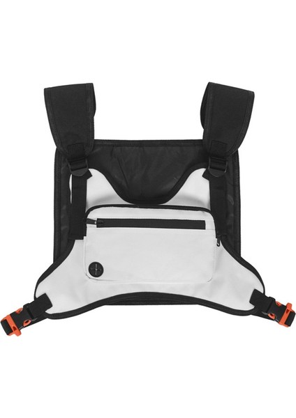 Mini Erkekler Göğüs Rig Sokak Açık Spor Tırmanma Omuz Çantası Telefon Para Kemeri Beyaz (Yurt Dışından)