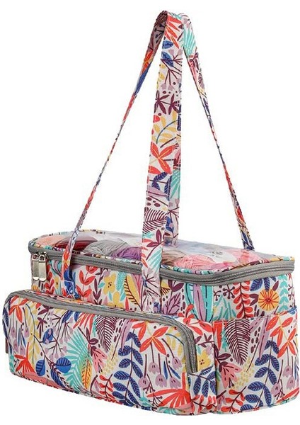 Örgü Çantası, Iplik Tote Organizatör Vaka Depolama Mesh, Iğneleri Taşımak Için Şeffaf Kapaklı Tığ Kancaları Turuncu (Yurt Dışından)