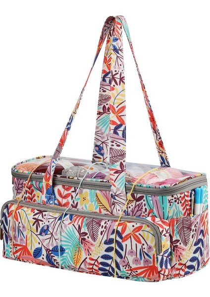 Örgü Çantası, Iplik Tote Organizatör Vaka Depolama Mesh, Iğneleri Taşımak Için Şeffaf Kapaklı Tığ Kancaları Turuncu (Yurt Dışından) fırsatları