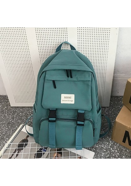 Kadınlar Için Sırt Çantası Düz Renk Okul Çantası Genç Kız Omuz Seyahat Çok Cep Naylon Sırt Çantası Yeşil (Yurt Dışından) fırsatları