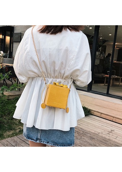 Bayan Çanta Kore Versiyonu Kova ile Moda Tek Omuz Mini Inci Kadın Messenger Pembe (Yurt Dışından) fırsatları