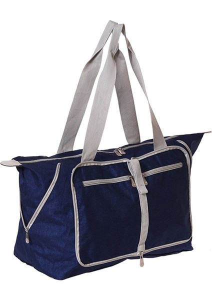 Moda Seyahat Çantası Büyük Çanta Rahat Taşıma Hafta Sonu Çok Fonksiyonlu Bayan Bagaj Mavi (Yurt Dışından)