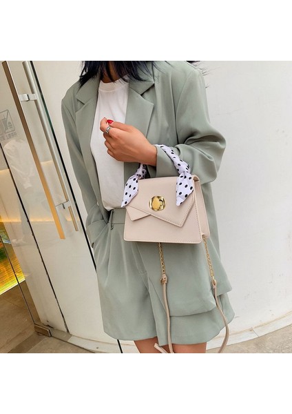 Yaz Küçük Çanta Kadın Kişilik Kilit Kare Ipek Eşarp Taşınabilir Çapraz Omuz Sarı Kore Versiyonu (Yurt Dışından) modelleri