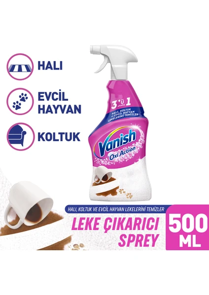 Oxi Action Çok Amaçlı Halı, Koltuk Ve Evcil Hayvan Leke Çıkarıcı Sprey 500 ml