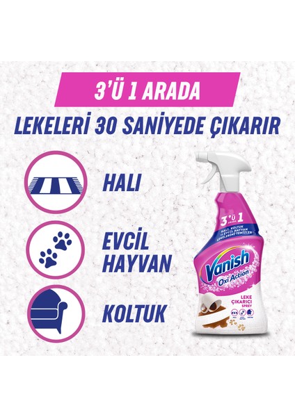 Oxi Action Çok Amaçlı Halı, Koltuk Ve Evcil Hayvan Leke Çıkarıcı Sprey 500 ml