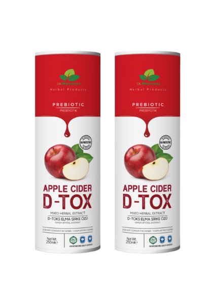 Dr. Natural 2 Adet Elma Özlü Sirke Prebiyotik Detox Sirkesi 250 ml