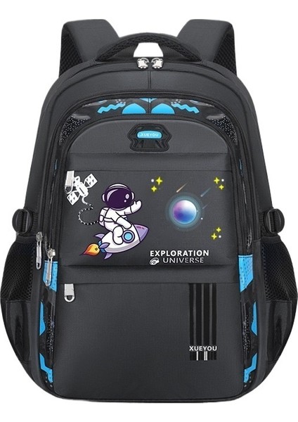Yükü Azaltmak ve Omurgayı Korumak Için Uzay Astronot Ilkokul Çantası Büyük Kapasiteli Su Geçirmez Baskılı Çocuk Okul Çantası Sırt Çantası (Yurt Dışından)
